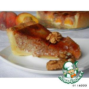Рецепт: Персиковый пирог с миндальным франжипаном