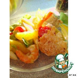 Рецепт: Спаржевый салат  с авокадо