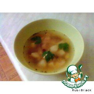 Рецепт: Куриный суп с консервированной фасолью