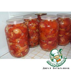 Рецепт: Закрутка-салат из помидоров