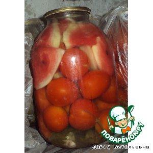Рецепт: Арбузы с помидорами