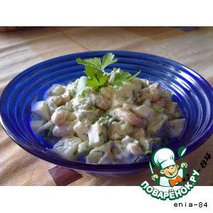 Рецепт: Салат картофельный с фасолью