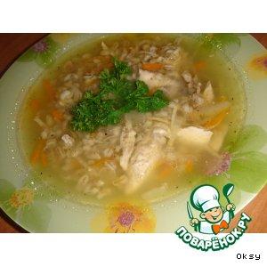 Рецепт: Куриный суп с перловой крупой