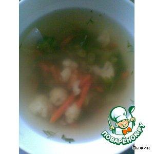 Рецепт: Суп из овощей и морепродуктов