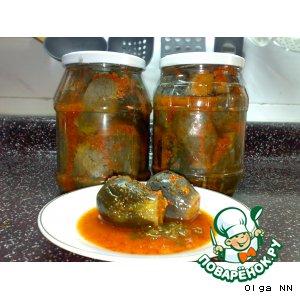 Рецепт: Маринованные баклажаны в чесночно-перечной заливке
