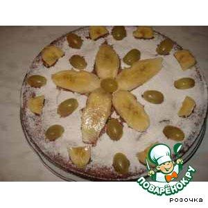 Рецепт: Банановый пирог Осенний цветок