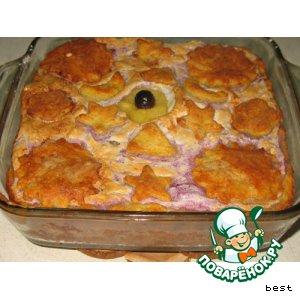 Рецепт: Творожное пирожное с яблоками