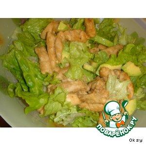 Рецепт: Теплый салат из медовой курицы