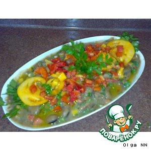 Рецепт: Горячий салат из бобов по-дамасски «Фуль мдаммас»