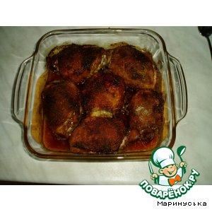 Рецепт: Куриные бедрышки в соевом соусе