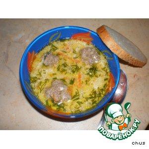 Рецепт: Сырный суп с фрикадельками