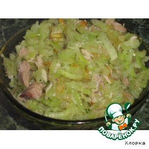 Рецепт: Зеленый салат с редькой
