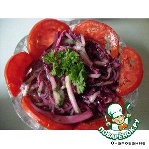 Рецепт: Салат из красной капусты