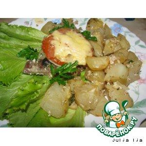Рецепт: Говядина с картофелем в сливках Зимний сад
