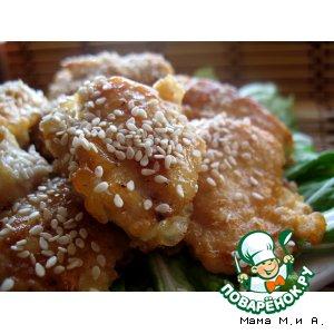Рецепт: Цыпленок в медово-имбирном соусе по-китайски
