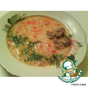 Рецепт: Мясной суп со сливками