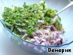Египетский салат с фетой и мятой ингредиенты