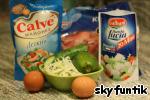 Салат "Нежный" с креветками ингредиенты