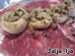 Рулет из мяса с грибами и помидорами ингредиенты
