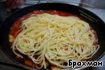 Спагетти с цуккини, томатами и моцареллой ингредиенты