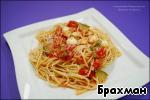 Спагетти с цуккини, томатами и моцареллой ингредиенты