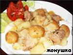 Тушеный картофель с нудлями по-украински ингредиенты