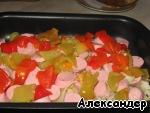 Картофельная запеканка-пирог с сосисками и овощами ингредиенты