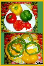 Яичница  в  помидорах  и  болгарском  перце ингредиенты