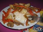 Теплый овощной салат с грибами и рисом ингредиенты