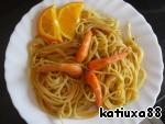 "Апельсиновые" спагетти с креветками ингредиенты
