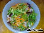 Салат с креветками, морковью и огурцом ингредиенты