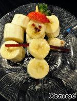 Снеговик банановый с фруктовым салатом ингредиенты