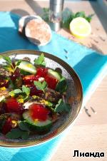 Рыбный салат со свекольным желе ингредиенты