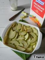 Овсяный пирог с яблоками и банановой заливкой ингредиенты