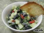 Огуречный салат с маслинами и перцем чили ингредиенты