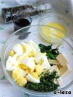 Яичный паштет Зелeный с соевым соусом ингредиенты